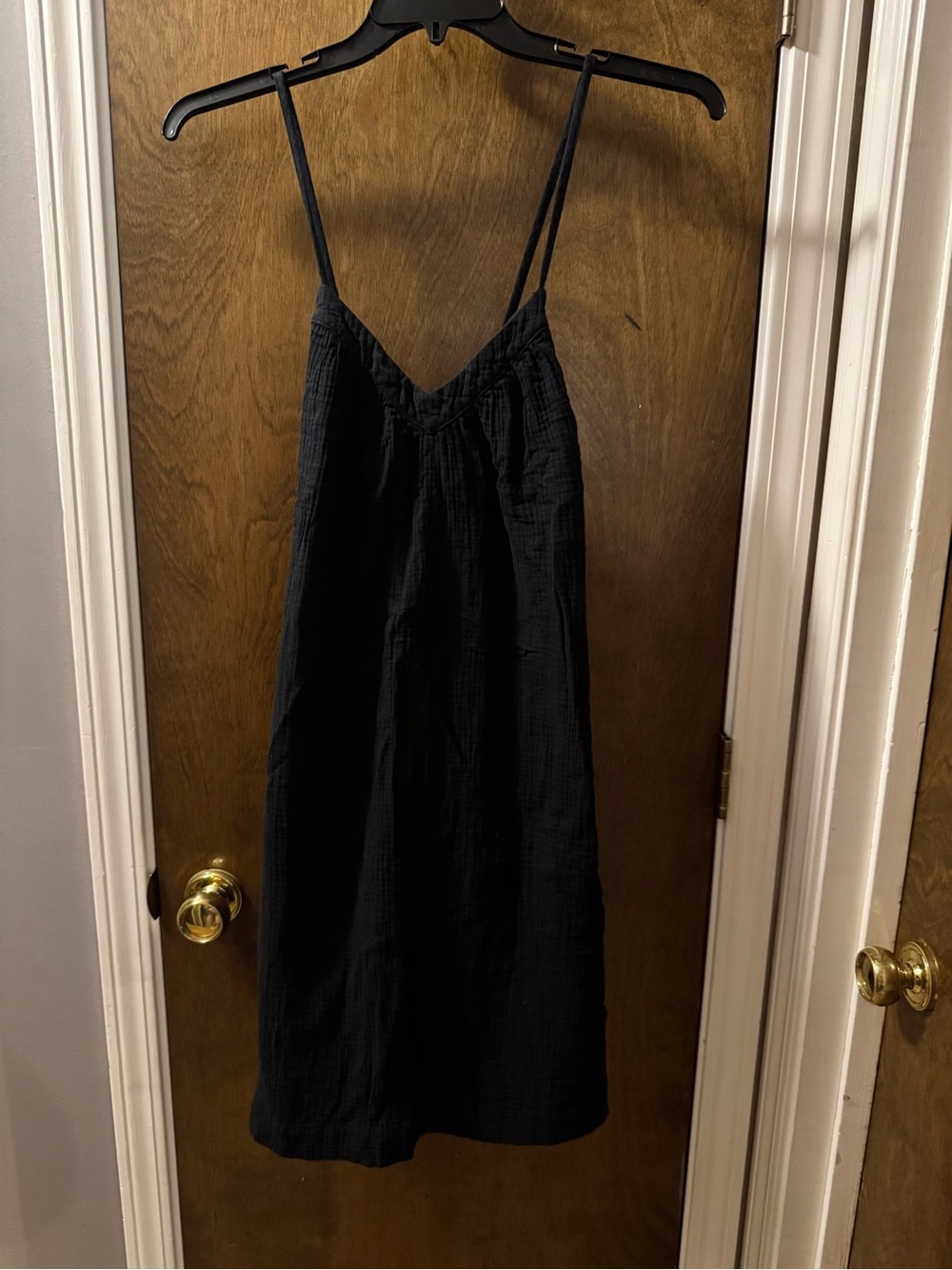 Ava & Viv Black Midi Spaghetti-Strap Dress